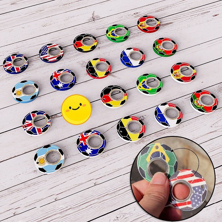 Anti-Anxiety Creative Hand Spinner Football World Cup Fidget Spinner Toy Keychain  Toy Relieves Stress Finger Spinner Keychain Bottle Opener Kids Toy